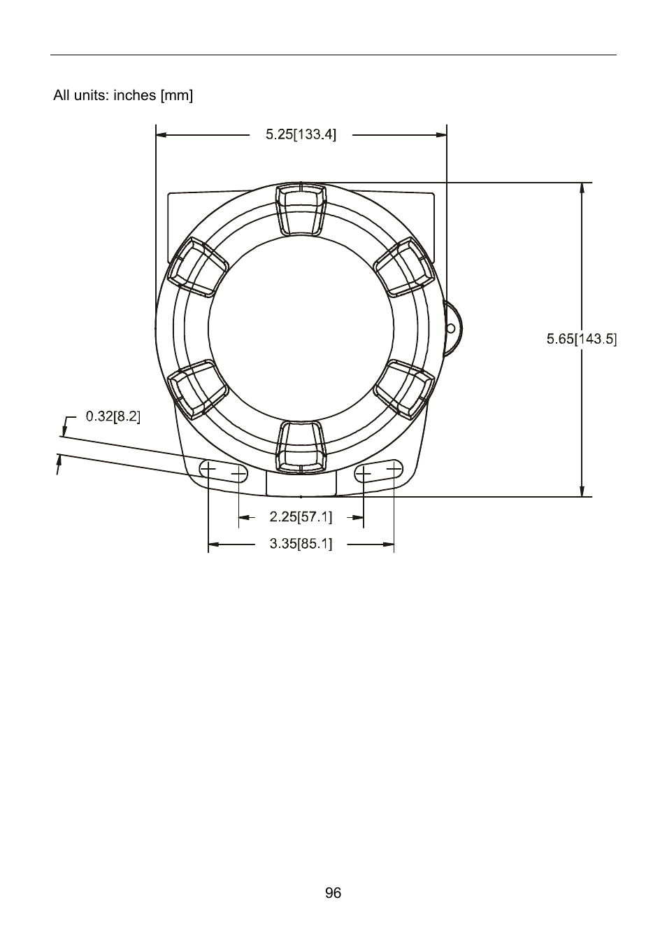 Mounting dimensions | Precision Digital PD6830 User Manual | Page 96 / 100