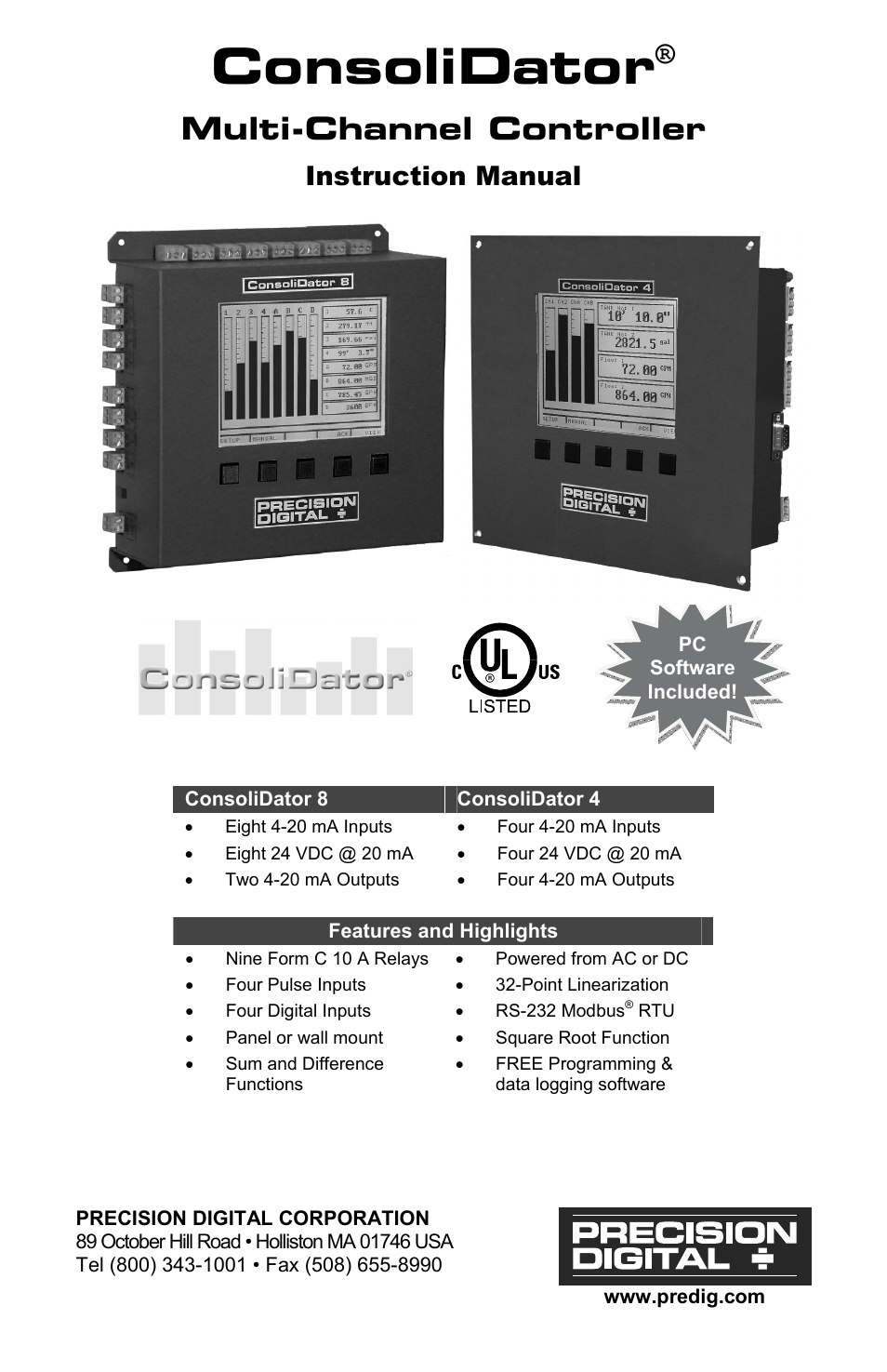 Precision Digital PD941 User Manual | 56 pages