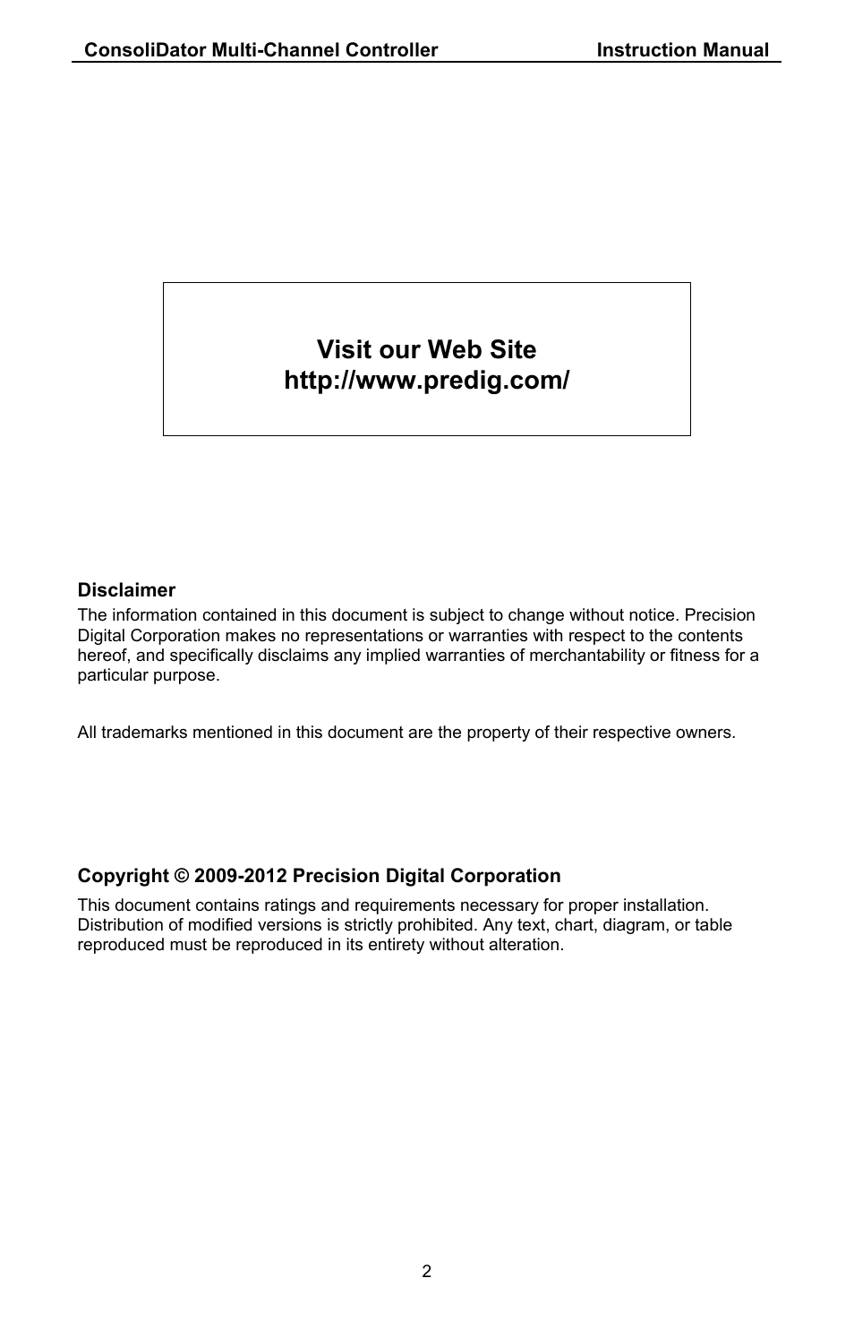 Precision Digital PD941 User Manual | Page 2 / 56