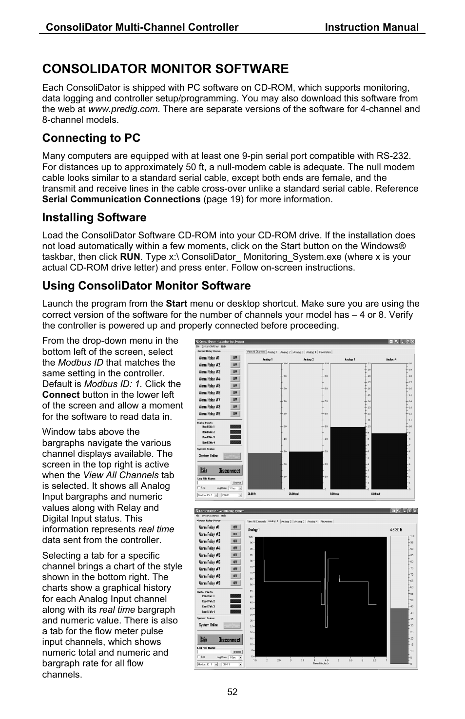 Consolidator monitor software | Precision Digital PD941 User Manual | Page 52 / 56