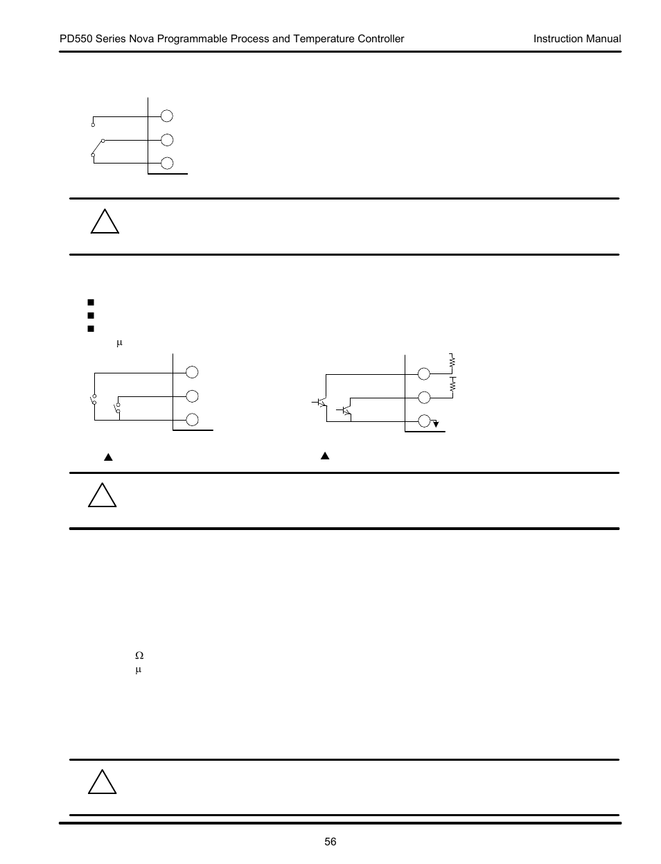 10 digital input connection (di), 11 use of an external relay, 9 relay output connection (relay) | Precision Digital PD554 User Manual | Page 56 / 64