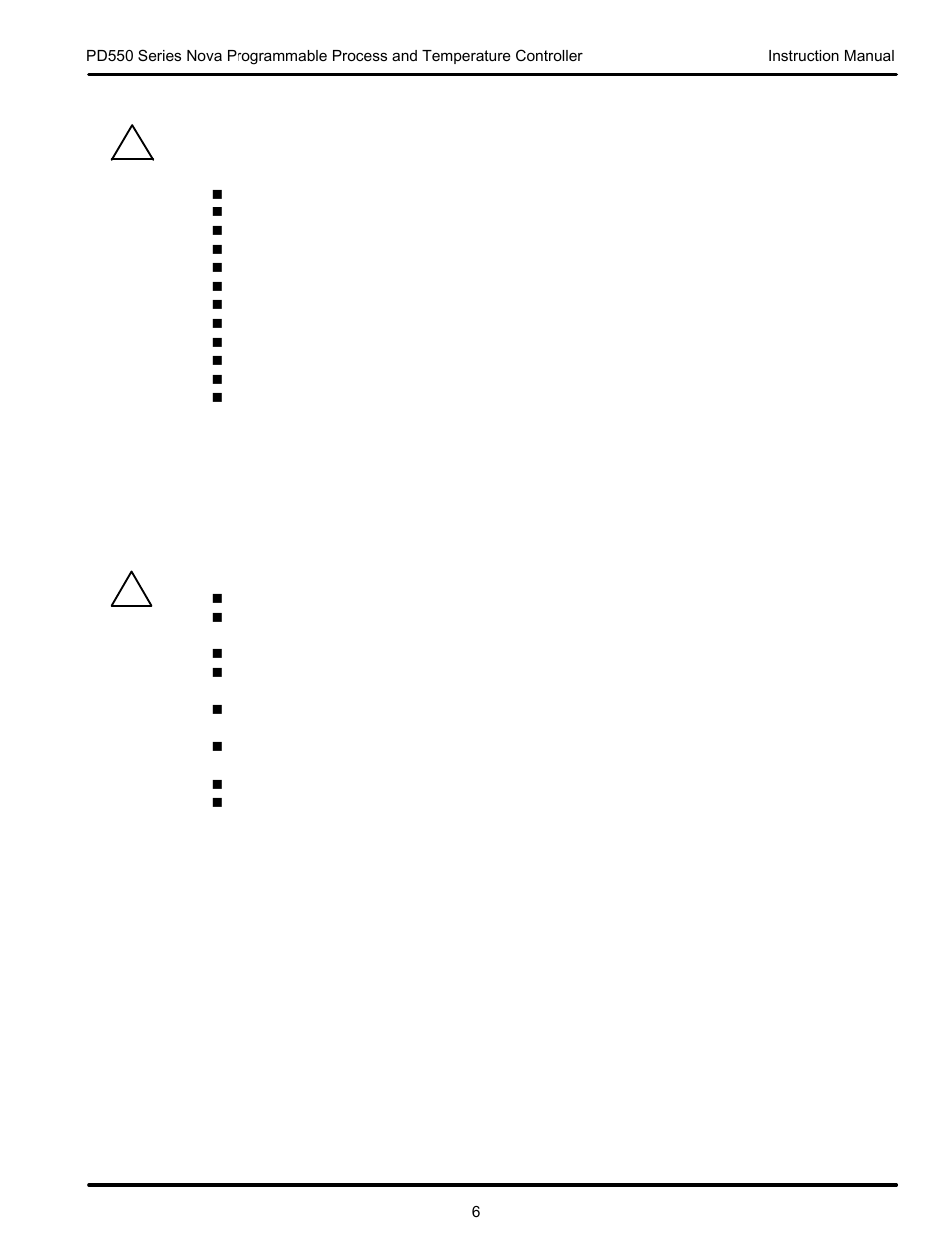Controller mounting precautions, Operational environment precautions | Precision Digital PD554 User Manual | Page 6 / 64