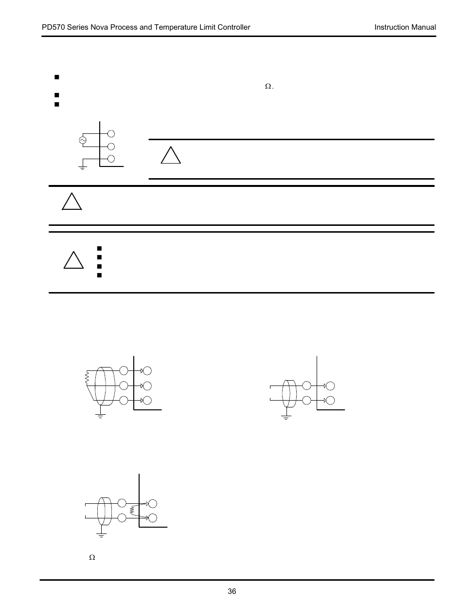 6 grounding and power cable connection, 7 signal input connection | Precision Digital PD570 User Manual | Page 36 / 44