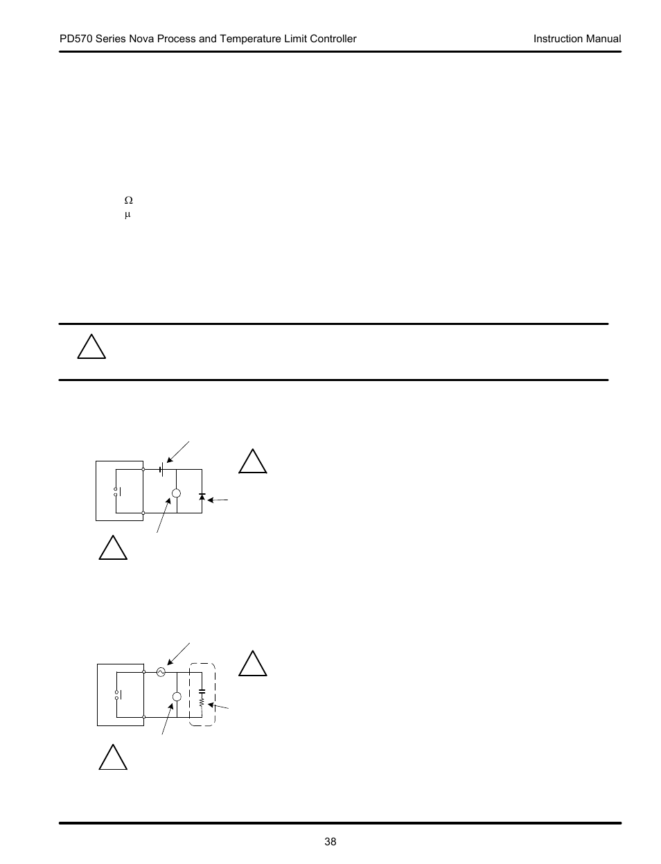 10 use of an external relay | Precision Digital PD570 User Manual | Page 38 / 44