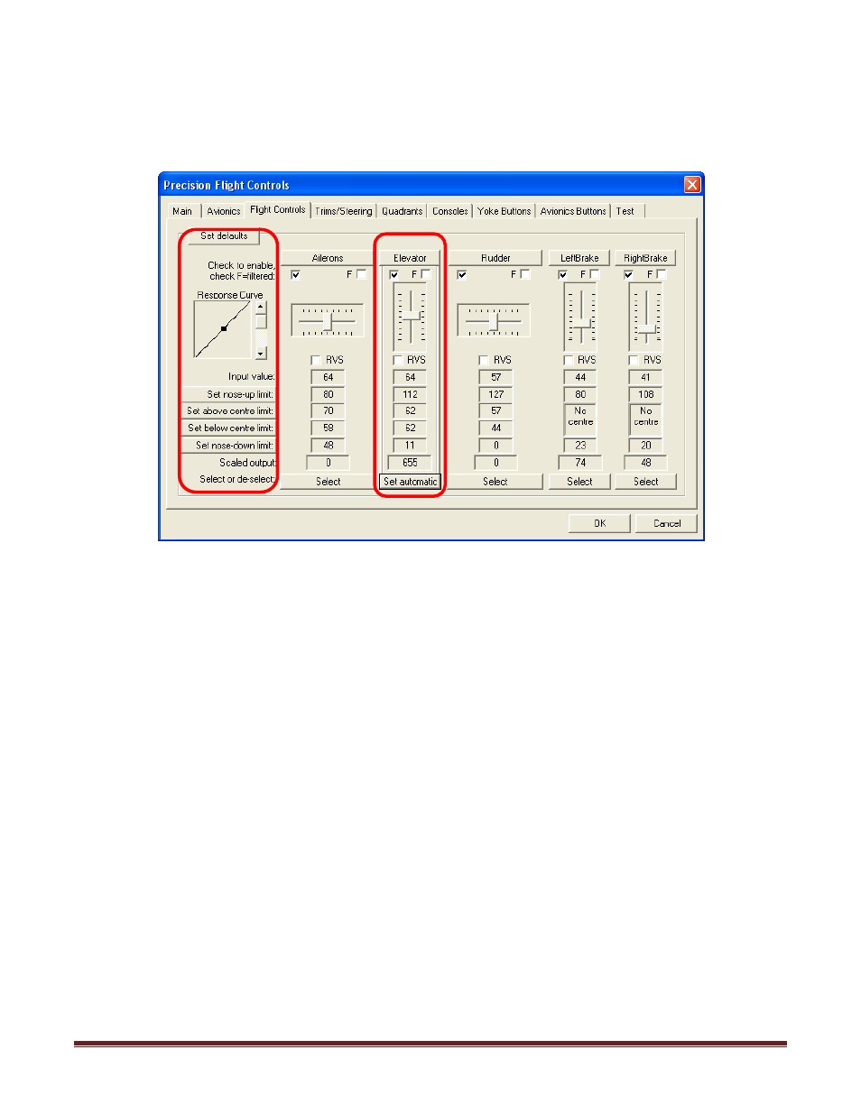 C3. elevator calibration | Precision Flight Serial CAT I and Microsoft Flight Simulator 9 (2004) User Manual | Page 12 / 16