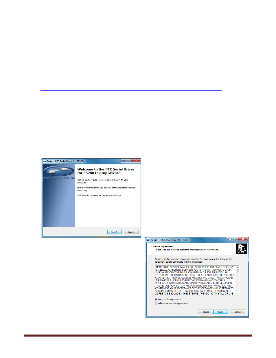 A1. download the pfc driver for fs2004, A2. installing the driver | Precision Flight Serial CAT I and Microsoft Flight Simulator 9 (2004) User Manual | Page 4 / 16