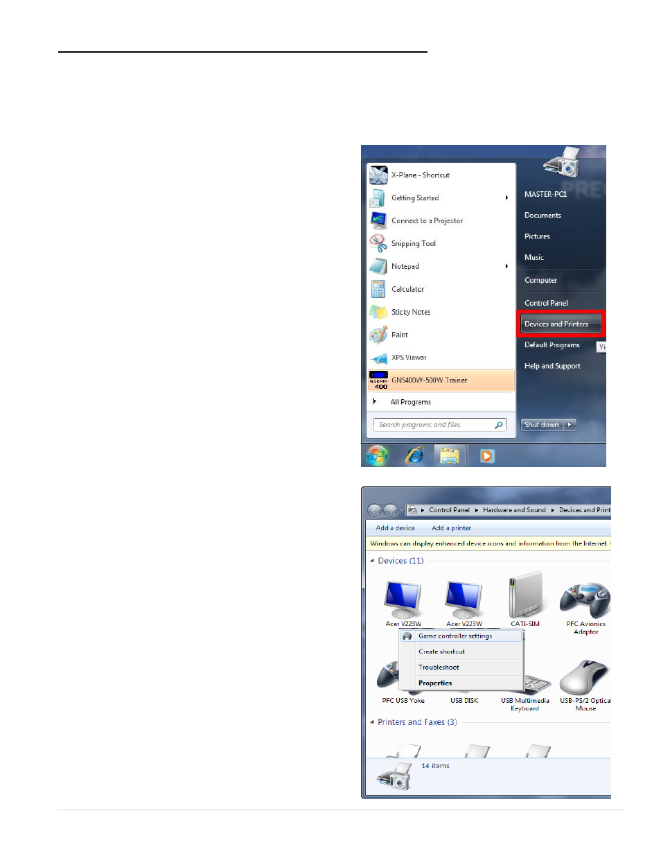 Usb cirrus yoke calibration | Precision Flight USB CAT I and X-Plane 9 User Manual | Page 3 / 23