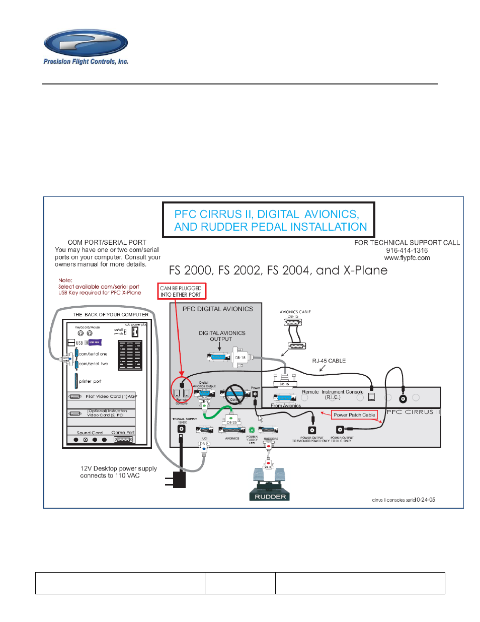 Changing connections, Changing connections -13 | Precision Flight Serial CAT II and X-Plane 9 User Manual | Page 13 / 25