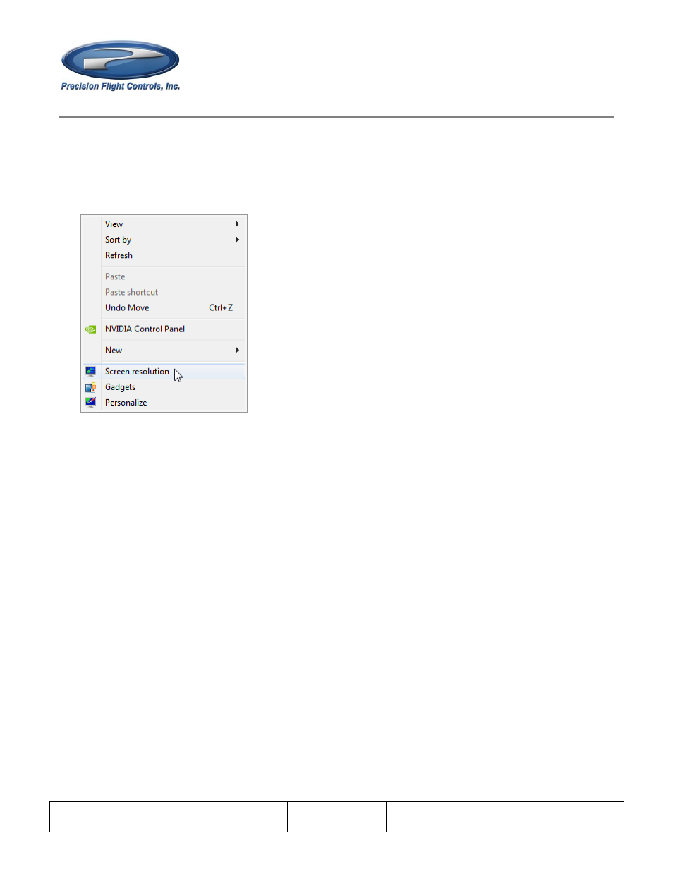 Configure the monitor settings in windows, Enable both screens in windows and set resolution, Configure the monitor settings in windows -15 | Precision Flight Serial CAT II and X-Plane 9 User Manual | Page 15 / 25