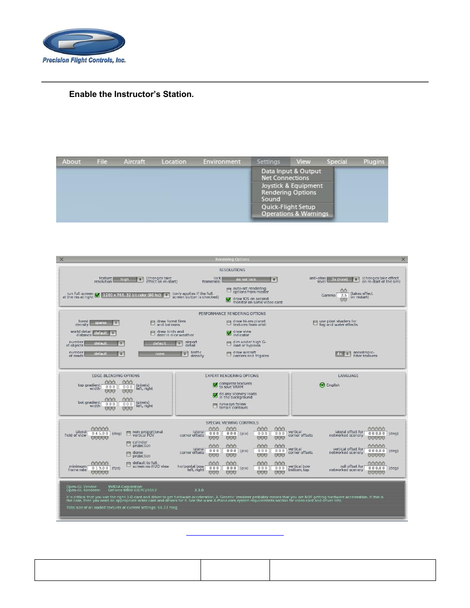 Enable the instructor’s station, Enable the instructor’s station -18 | Precision Flight Serial CAT II and X-Plane 9 User Manual | Page 18 / 25