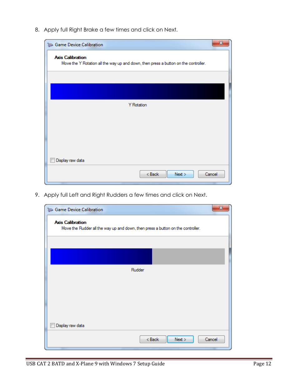 Precision Flight USB CAT II and X-Plane 9 User Manual | Page 12 / 20