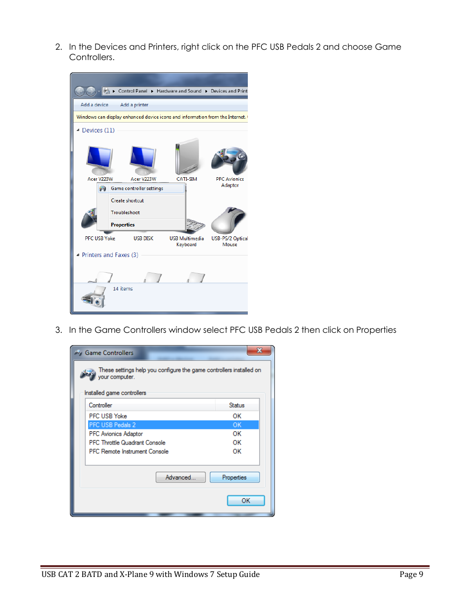 Precision Flight USB CAT II and X-Plane 9 User Manual | Page 9 / 20