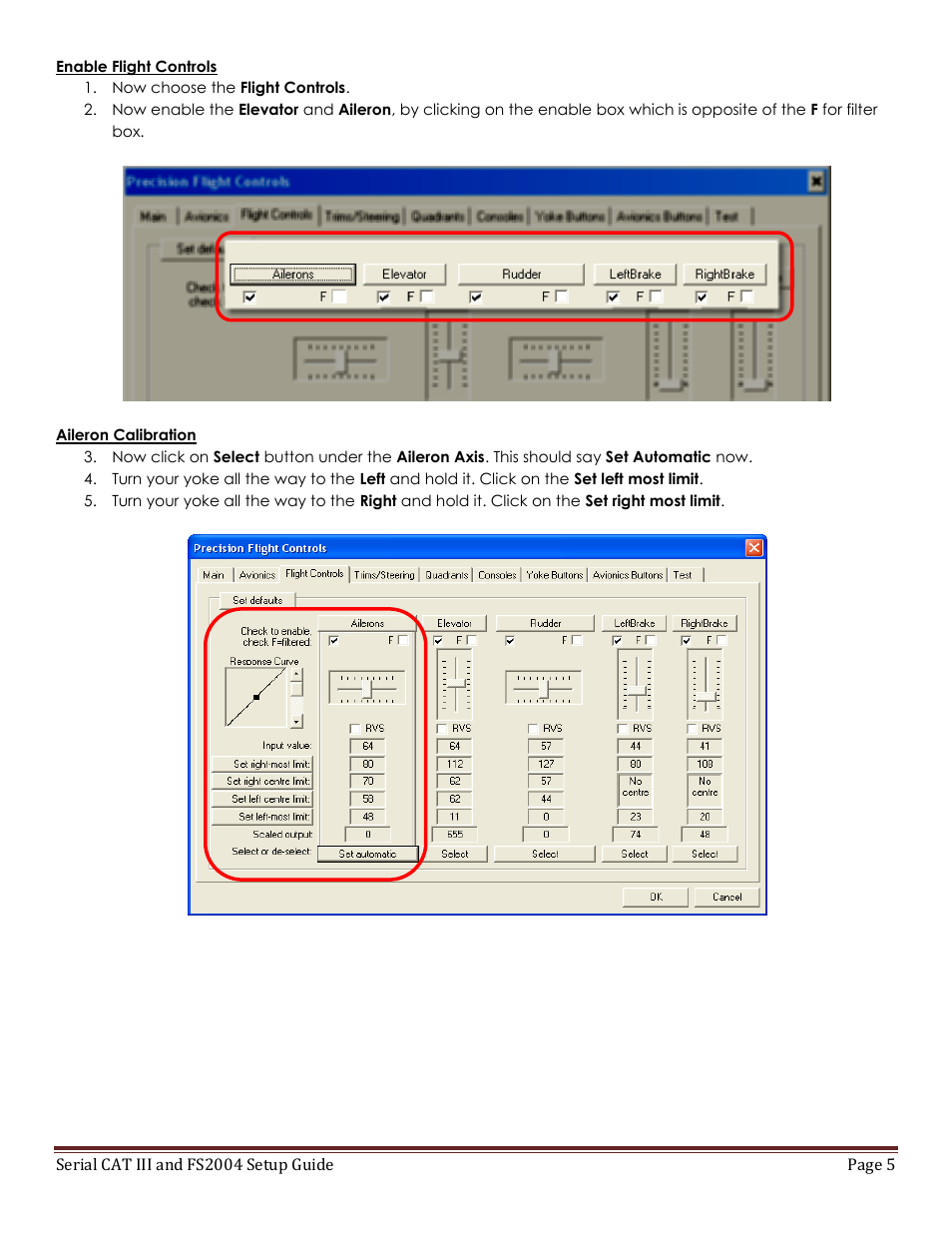 Precision Flight Serial CAT III and Microsoft Flight Simulator 9 (2004) User Manual | Page 5 / 9