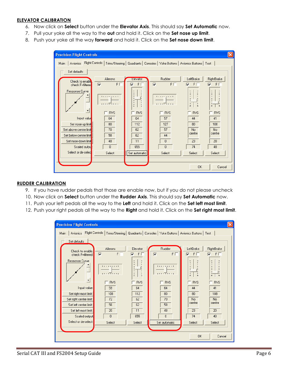 Precision Flight Serial CAT III and Microsoft Flight Simulator 9 (2004) User Manual | Page 6 / 9
