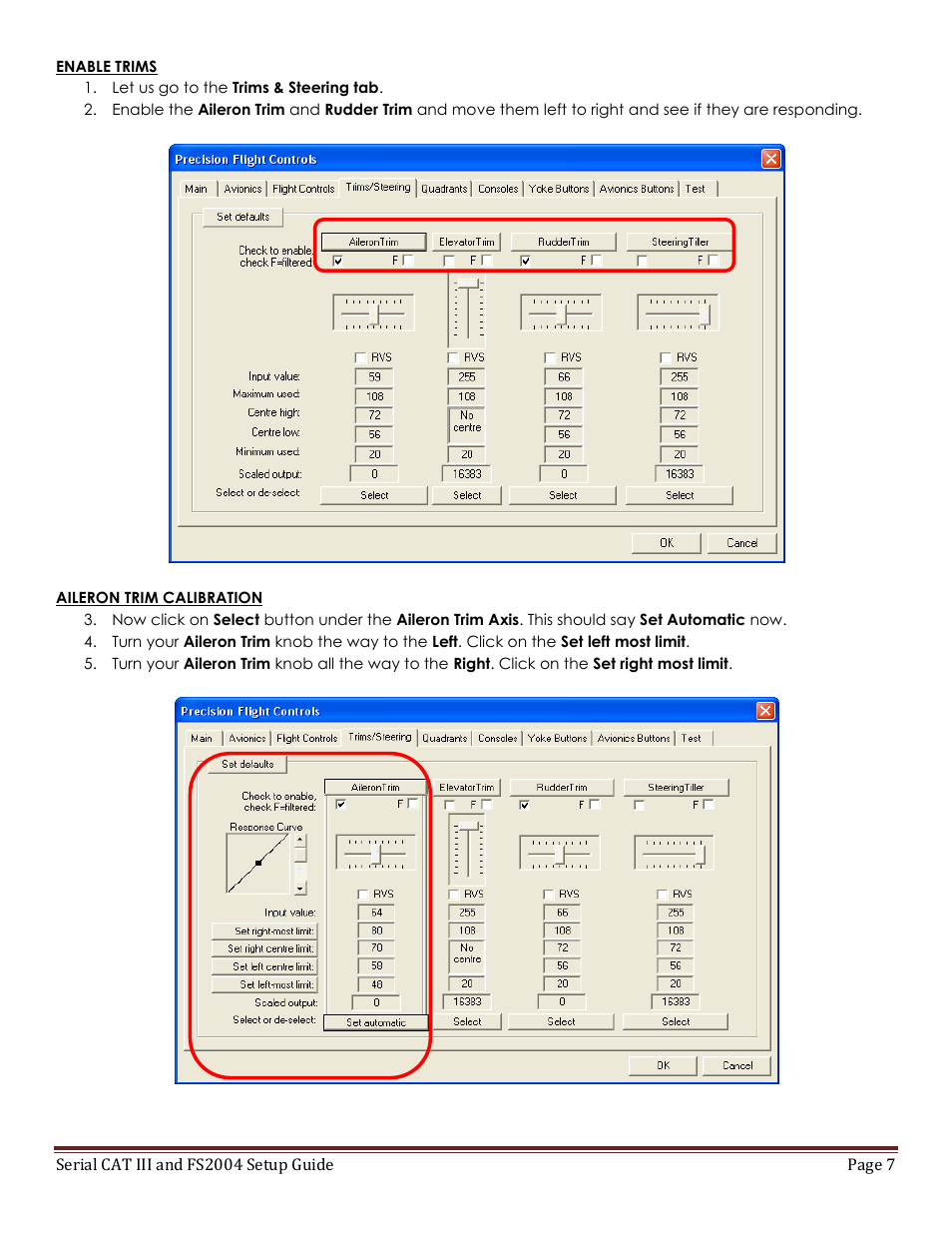 Precision Flight Serial CAT III and Microsoft Flight Simulator 9 (2004) User Manual | Page 7 / 9