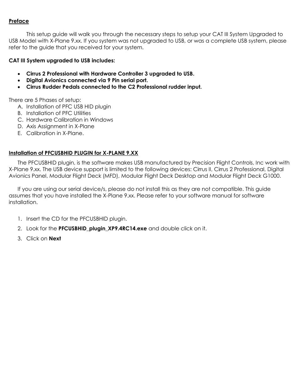 Precision Flight USB C2 Professional Flight Console and X-Plane 9 User Manual | Page 2 / 36