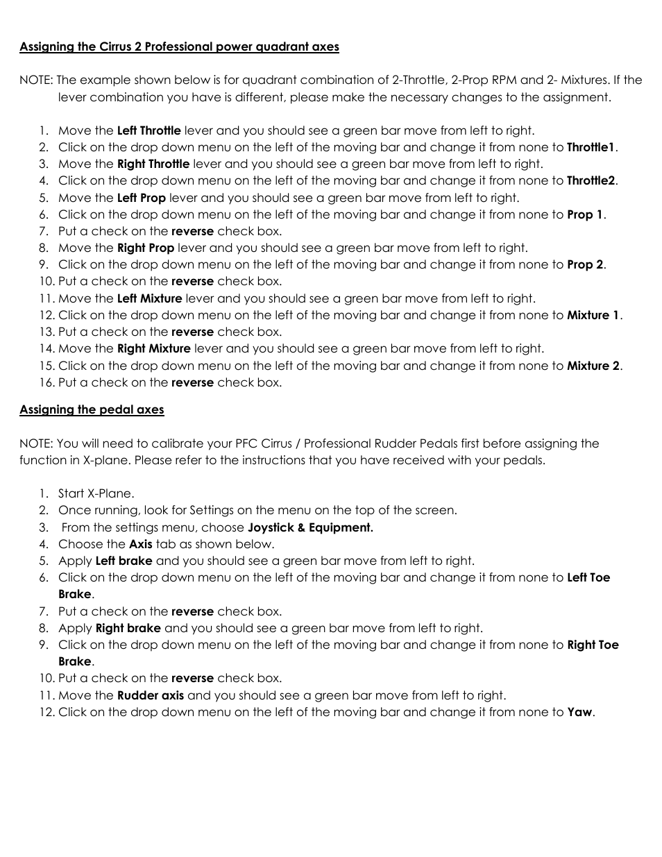 Precision Flight USB C2 Professional Flight Console and X-Plane 9 User Manual | Page 35 / 36