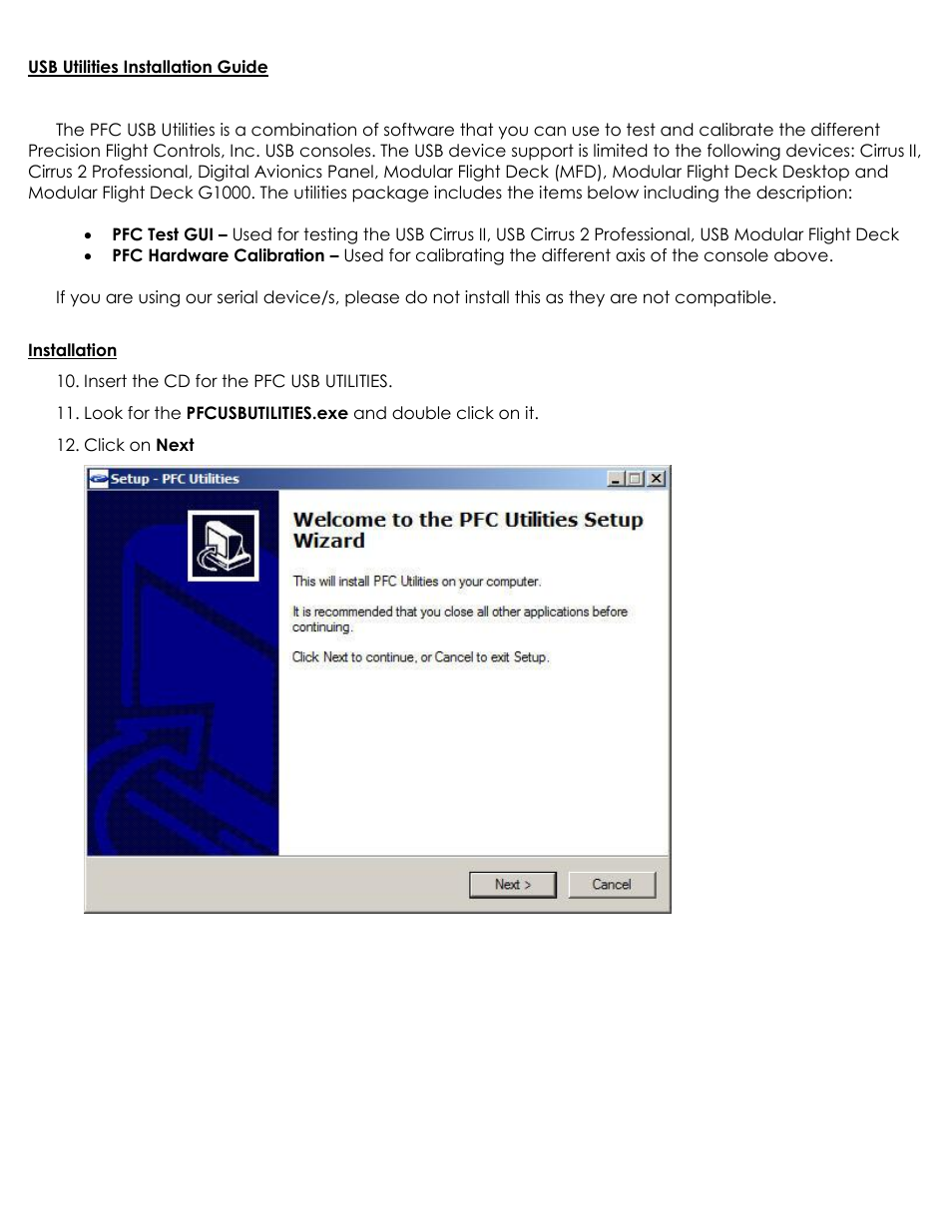 Precision Flight USB C2 Professional Flight Console and X-Plane 9 User Manual | Page 7 / 36