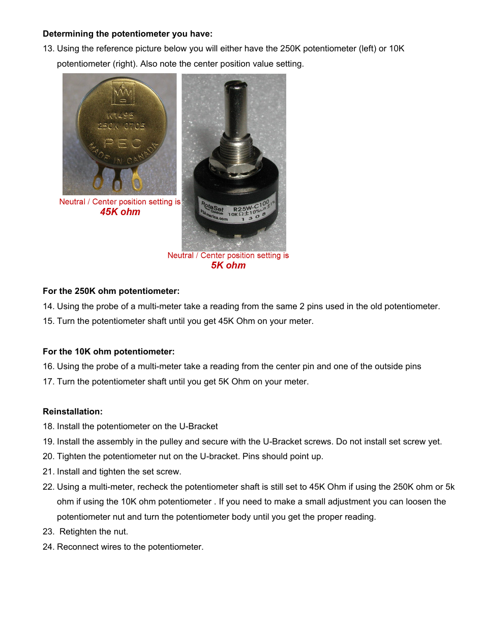 Precision Flight Aileron Potentiometer User Manual | Page 4 / 4