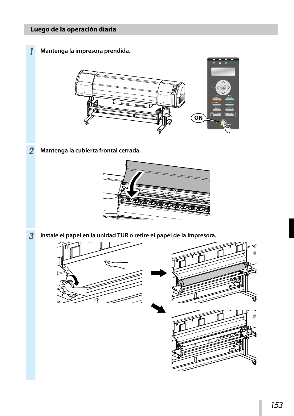 Luego de la operación diaria | Oki ColorPainter E-64s User Manual | Page 154 / 209