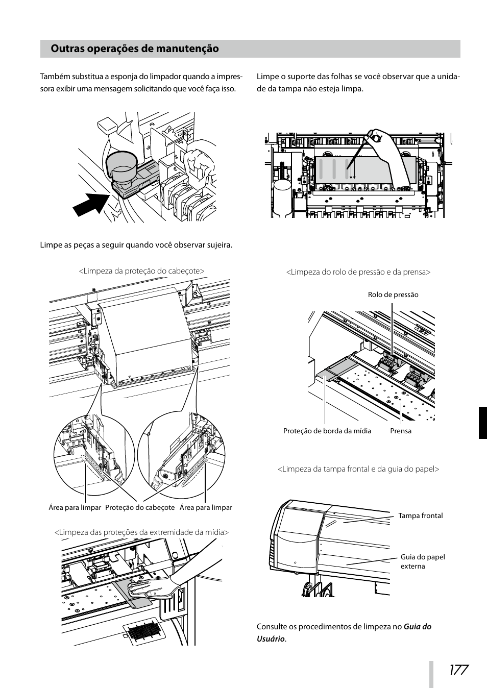 Outras operações de manutenção | Oki ColorPainter E-64s User Manual | Page 178 / 209