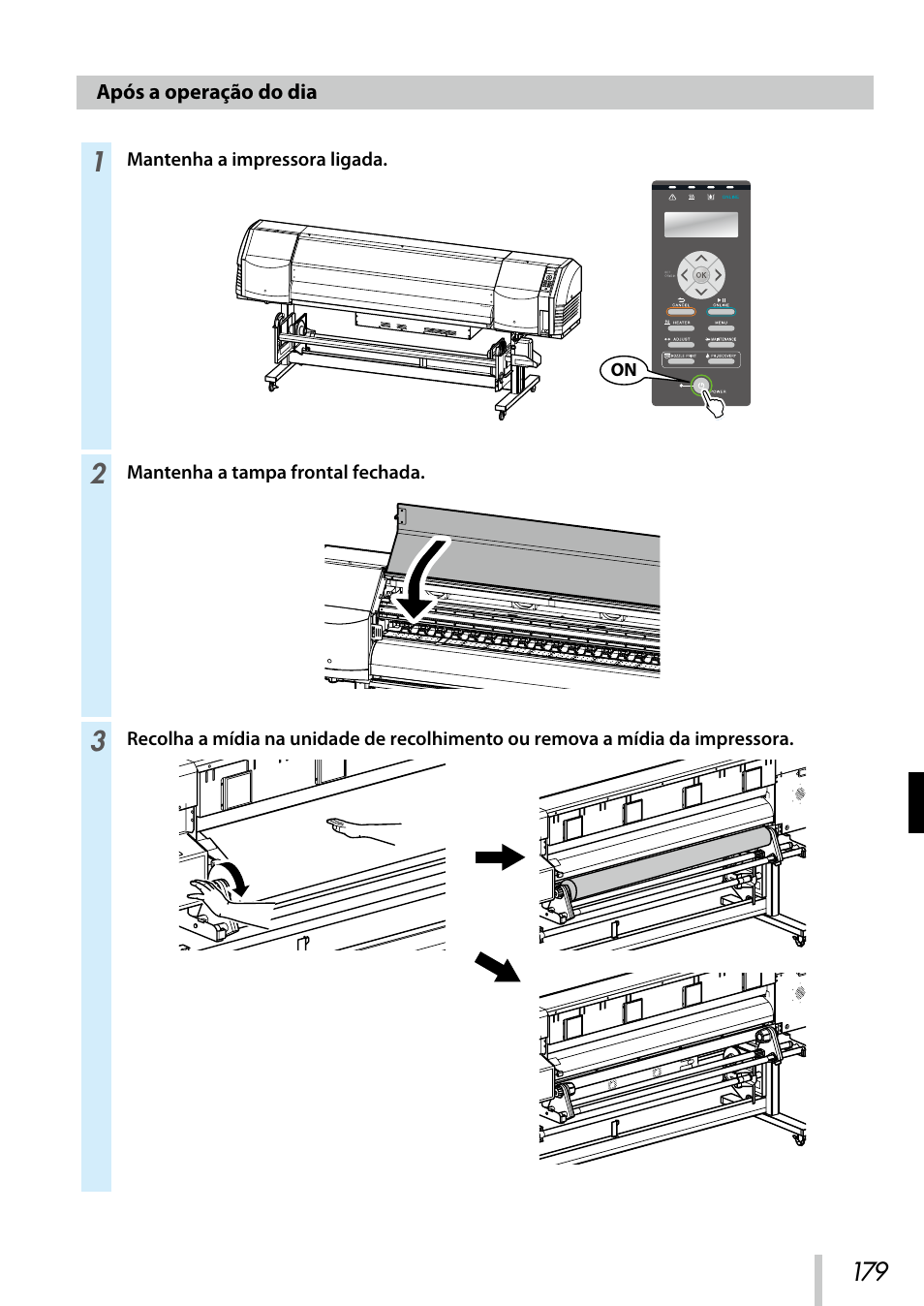 Após a operação do dia | Oki ColorPainter E-64s User Manual | Page 180 / 209