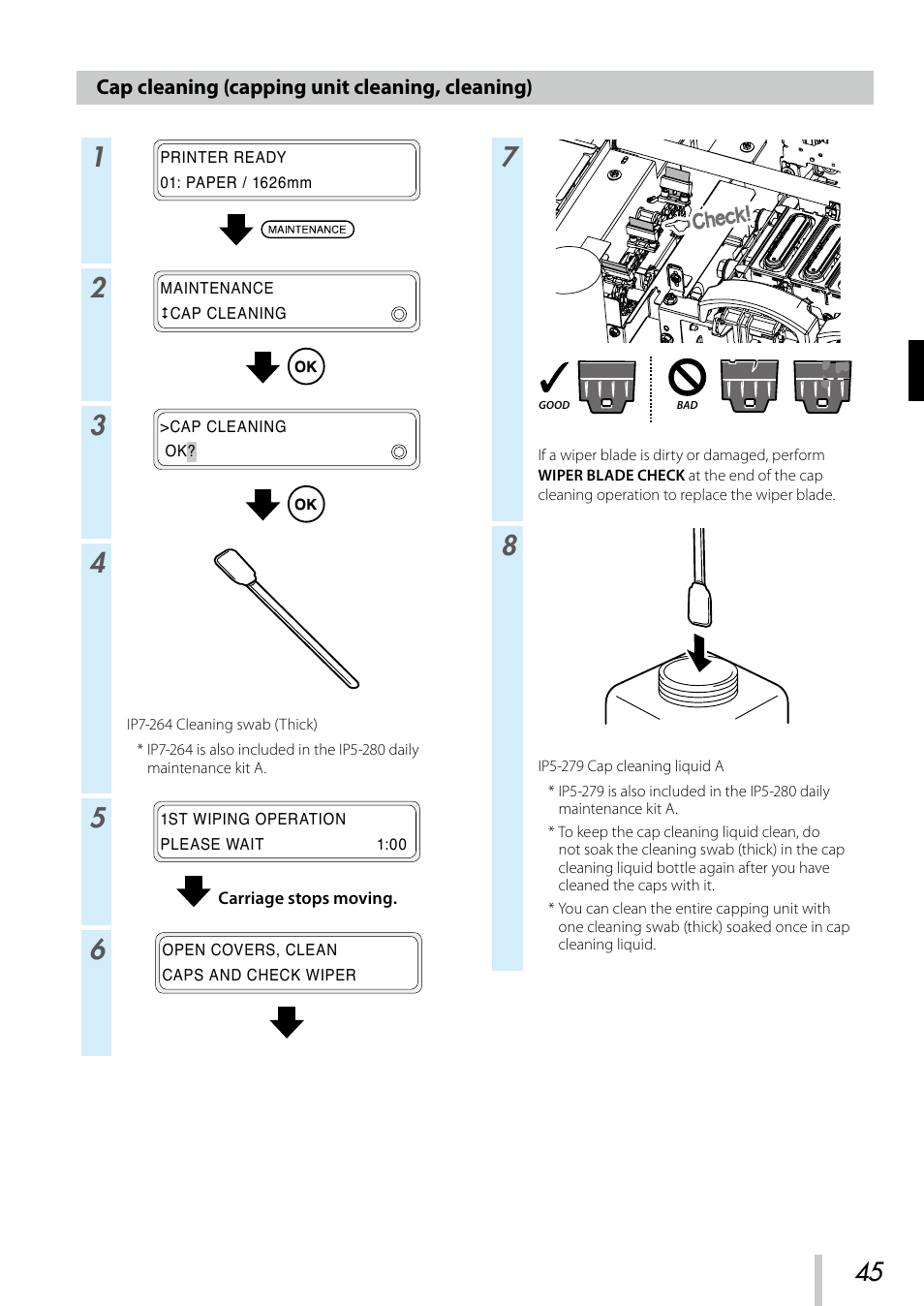 Cap cleaning (capping unit cleaning, cleaning) | Oki ColorPainter E-64s User Manual | Page 46 / 209