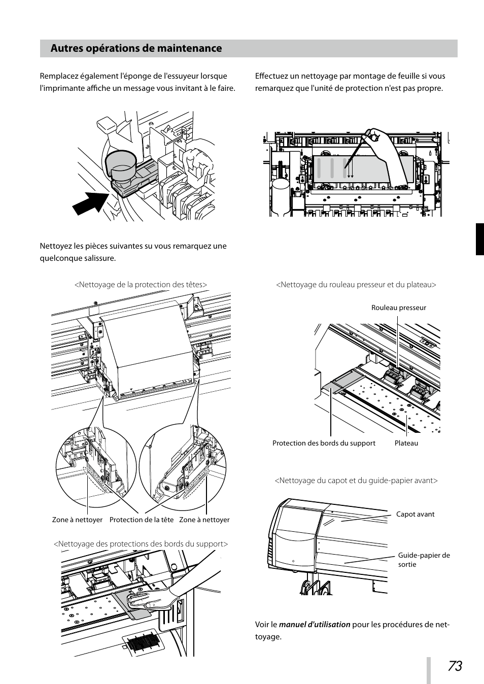 Autres opérations de maintenance | Oki ColorPainter E-64s User Manual | Page 74 / 209