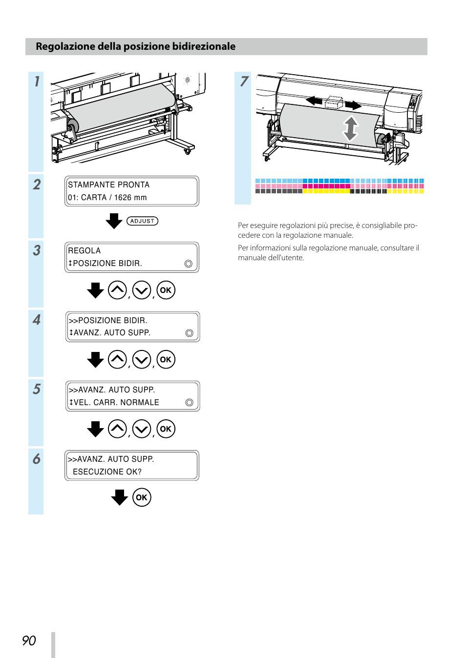 Regolazione della posizione bidirezionale | Oki ColorPainter E-64s User Manual | Page 91 / 209