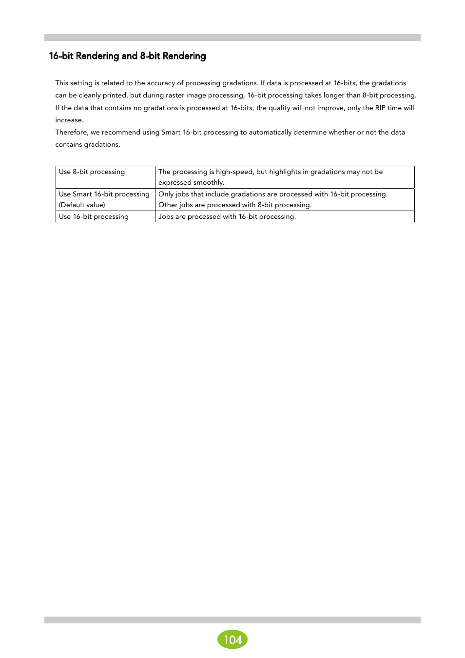 Bit rendering and 8-bit rendering | Oki ColorPainter E-64s User Manual | Page 104 / 146