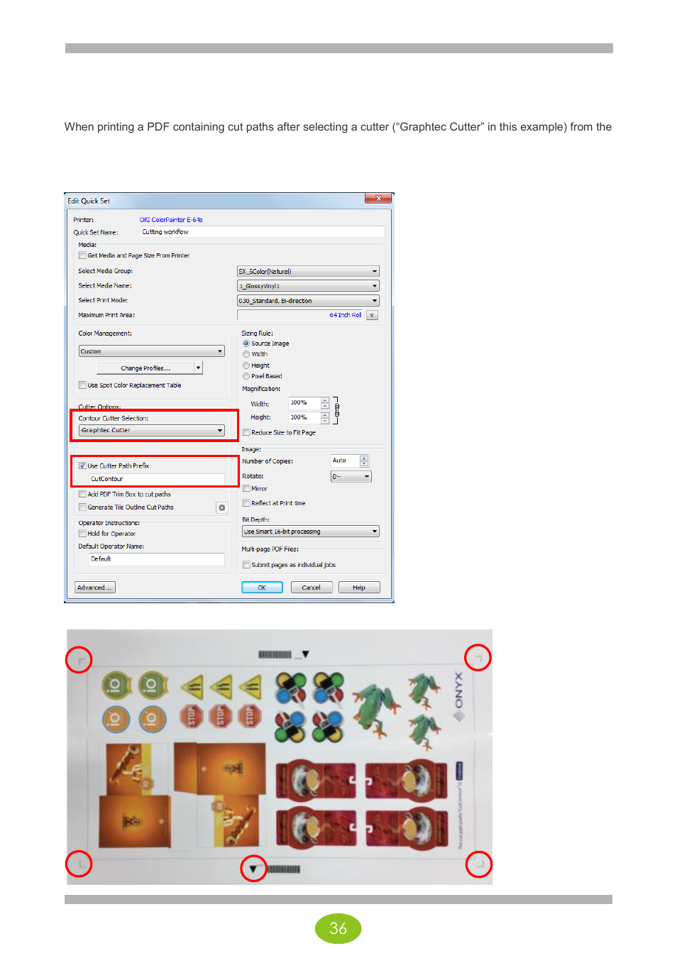 Cutting the contour | Oki ColorPainter E-64s User Manual | Page 144 / 146