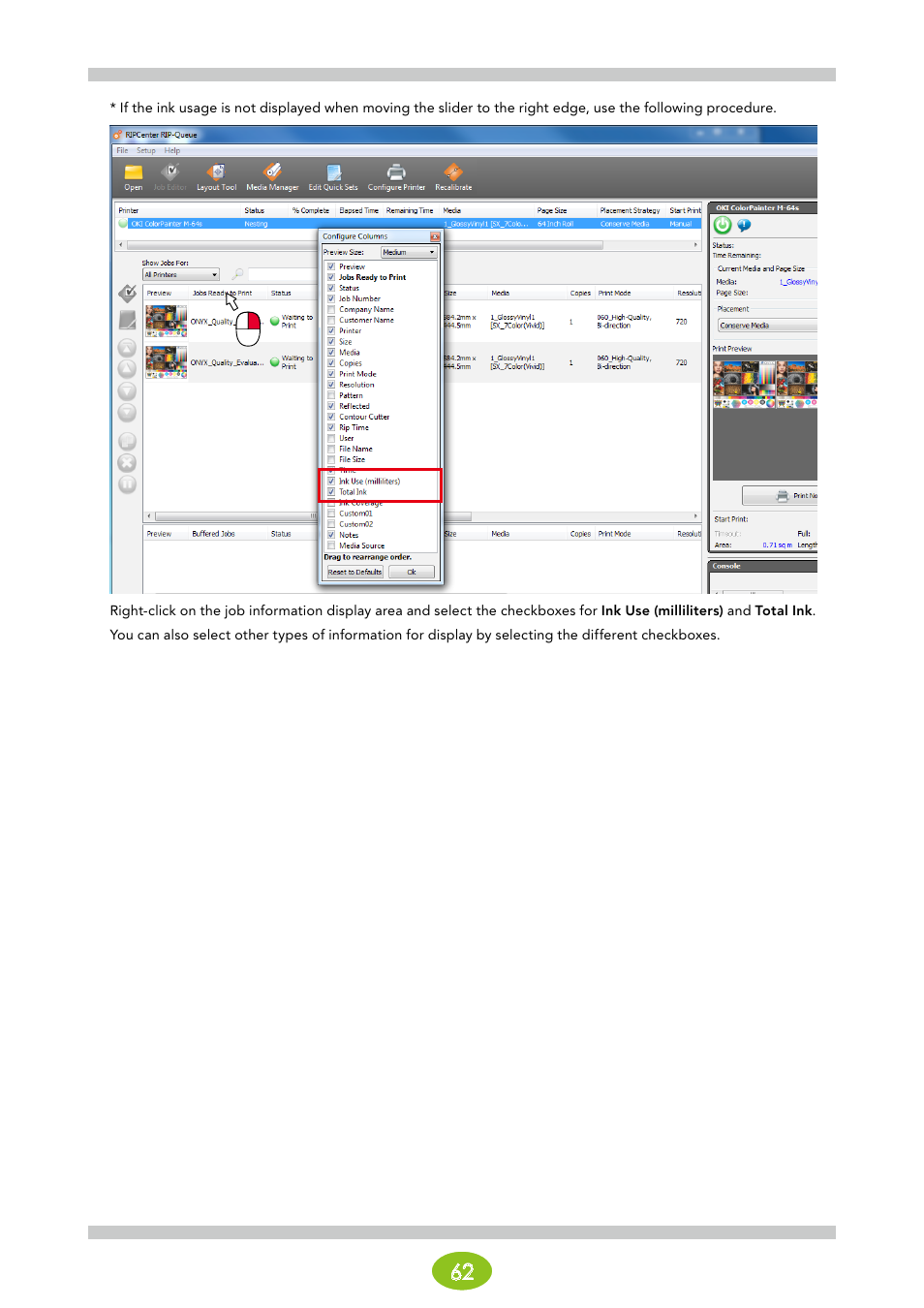 Oki ColorPainter E-64s User Manual | Page 62 / 146