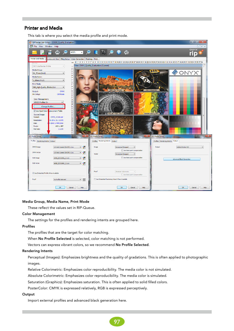 Printer and media | Oki ColorPainter E-64s User Manual | Page 97 / 146