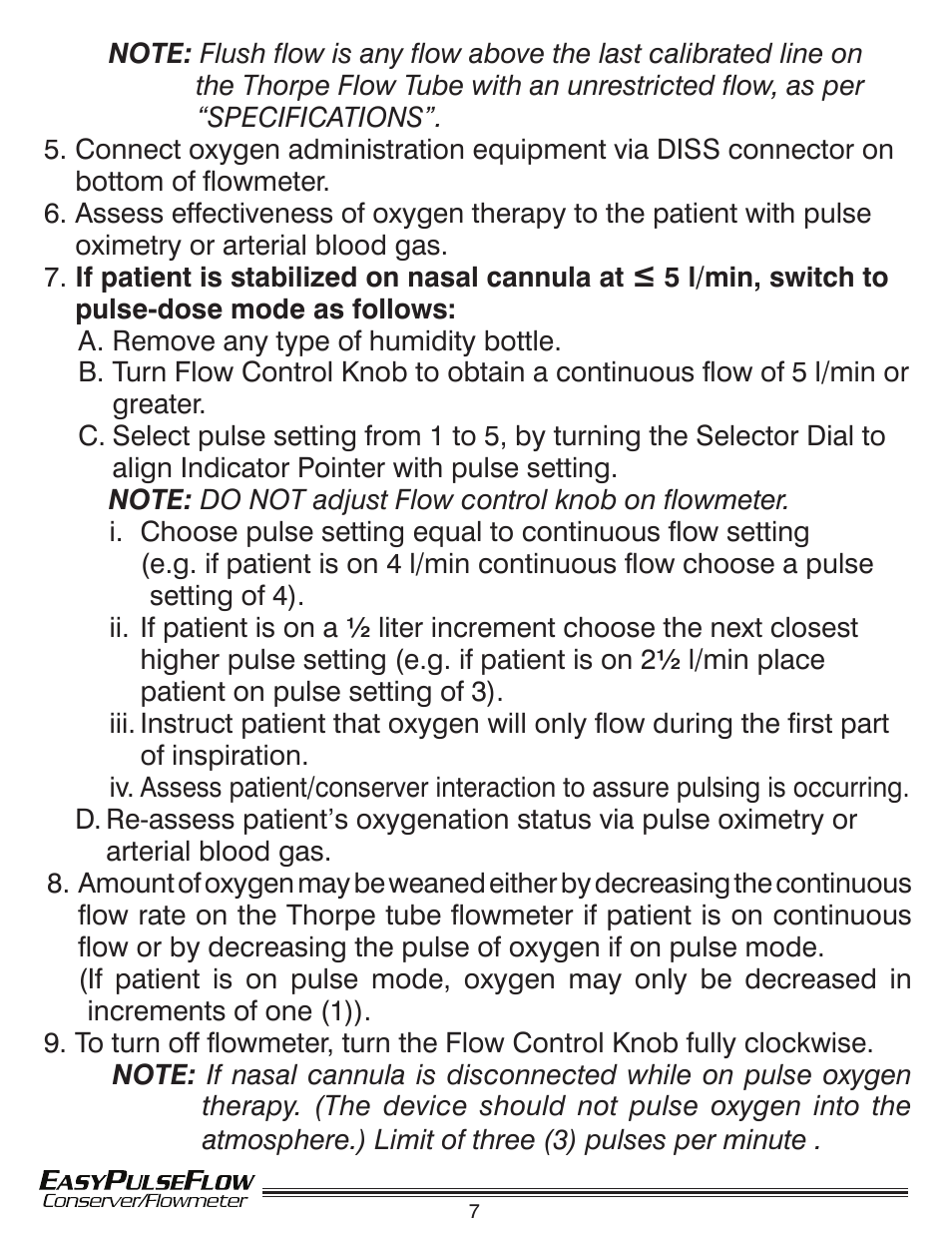 Precision Medical Conserving Flowmeter User Manual | Page 8 / 12