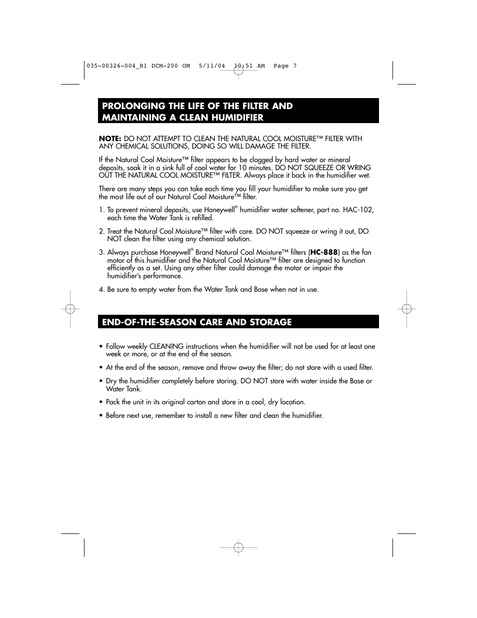 Duracraft DCM-200 User Manual | Page 7 / 27