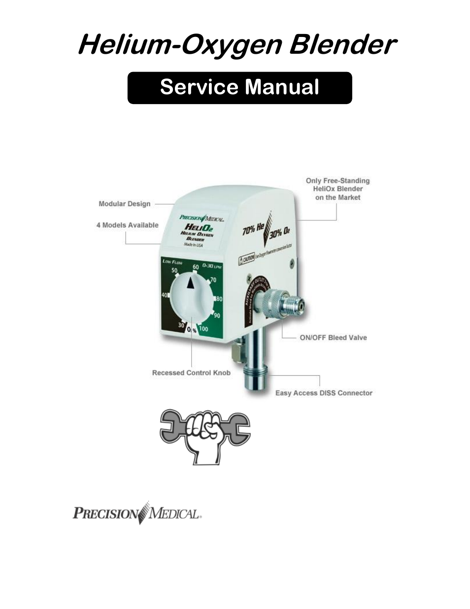 Precision Medical HeliO2 Blenders User Manual | 32 pages
