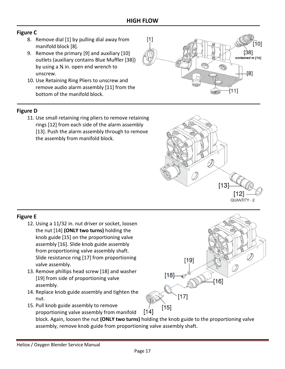 Precision Medical HeliO2 Blenders User Manual | Page 19 / 32
