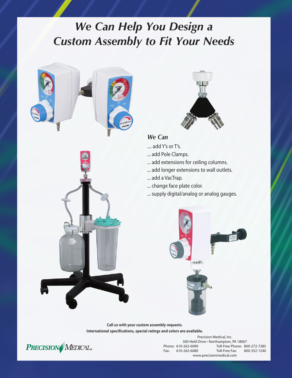 We can | Precision Medical Digital Vacuum Regulator User Manual | Page 8 / 8