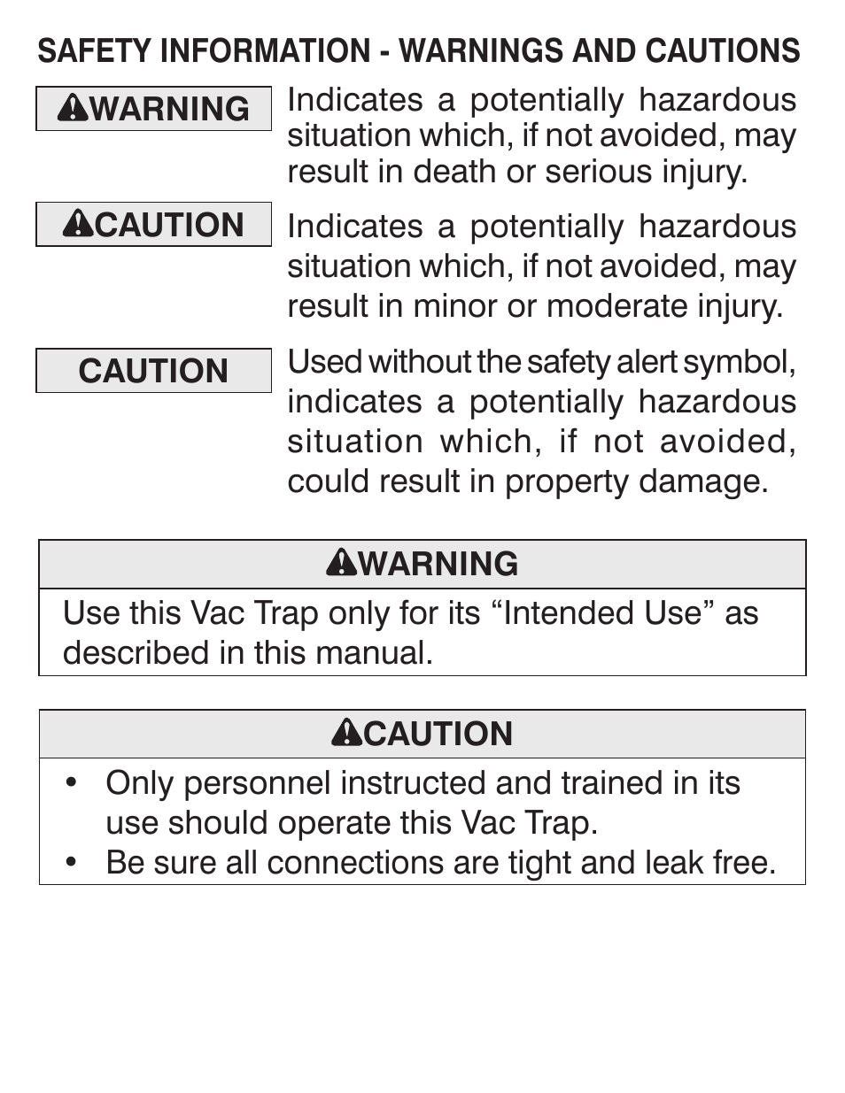 Precision Medical Vac Trap User Manual | Page 3 / 8