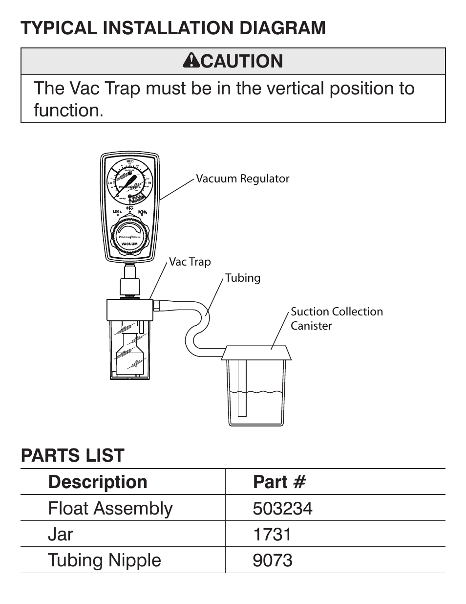 Precision Medical Vac Trap User Manual | Page 4 / 8