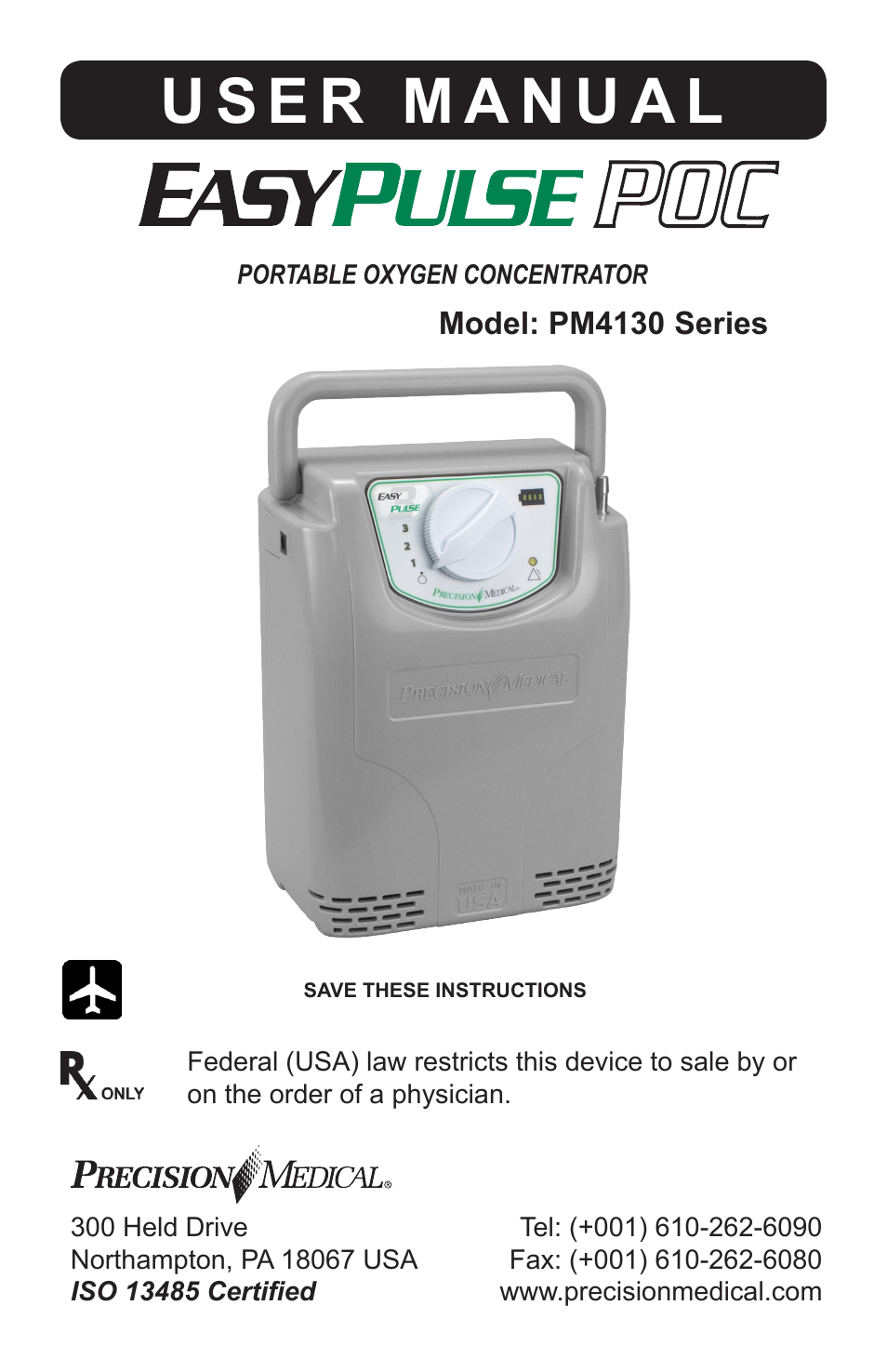 Precision Medical PM4130 EasyPulse POC3 User Manual | 20 pages