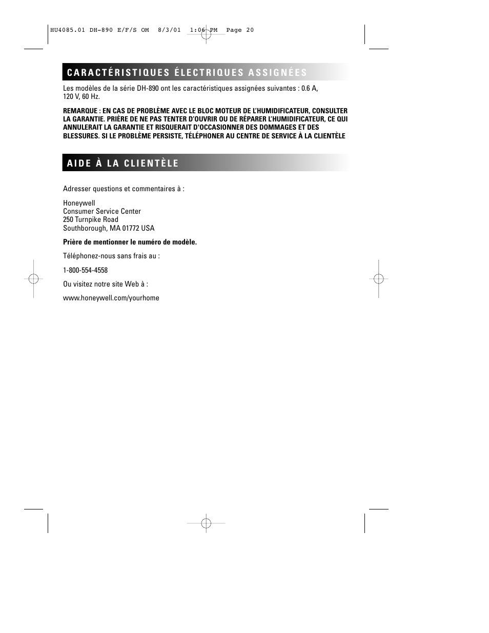 Duracraft DH-890 User Manual | Page 22 / 36