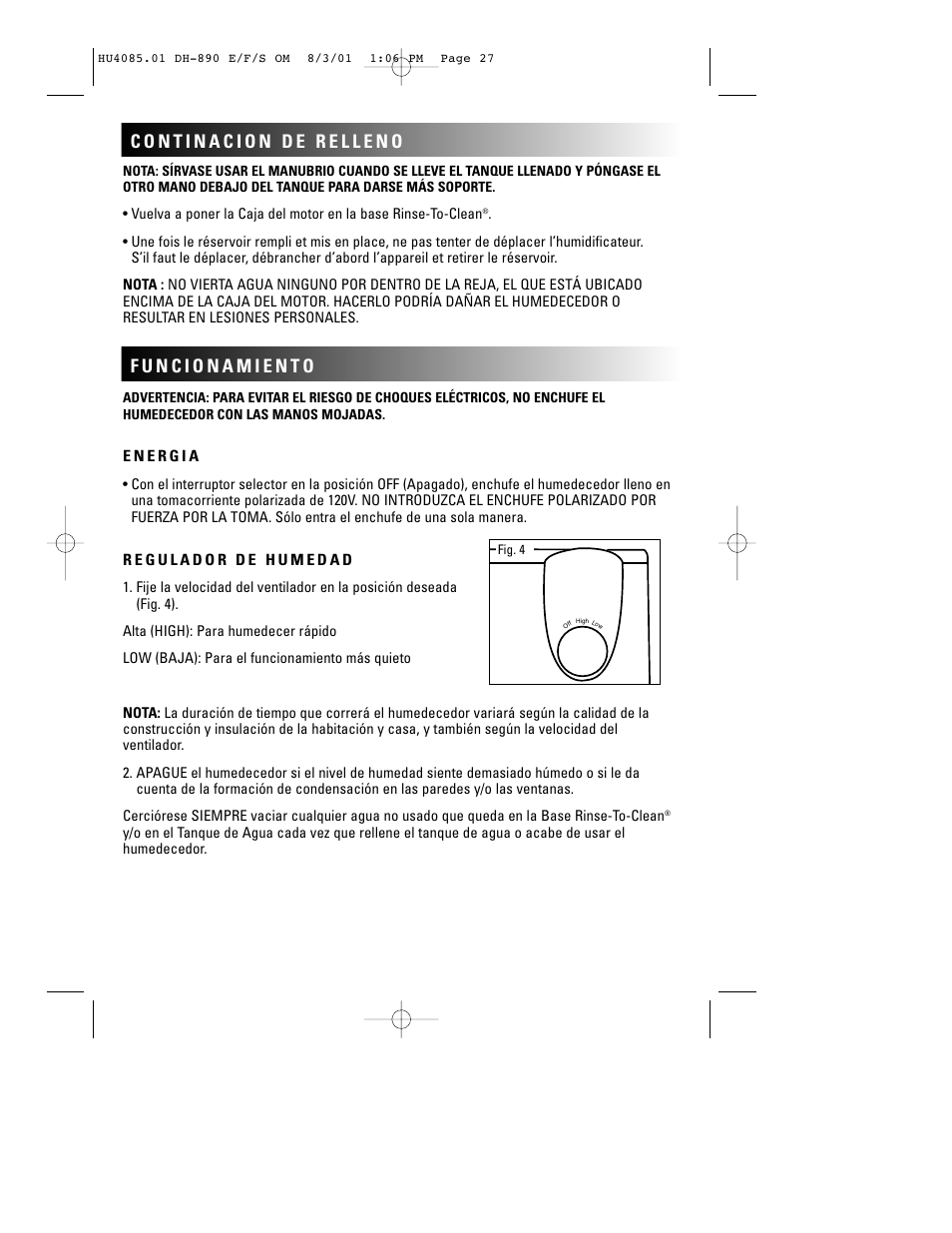 Duracraft DH-890 User Manual | Page 30 / 36