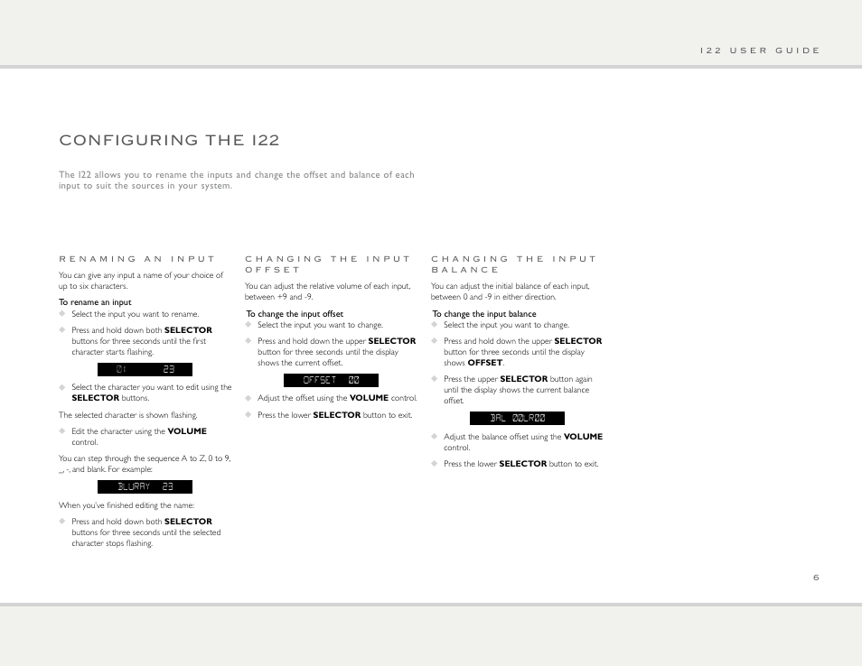 Configuring the i22 | Primare I22 integrated amplifier User Manual | Page 6 / 10