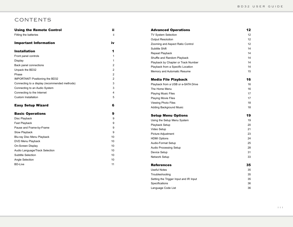 Primare BD32 universal player User Manual | Page 3 / 44