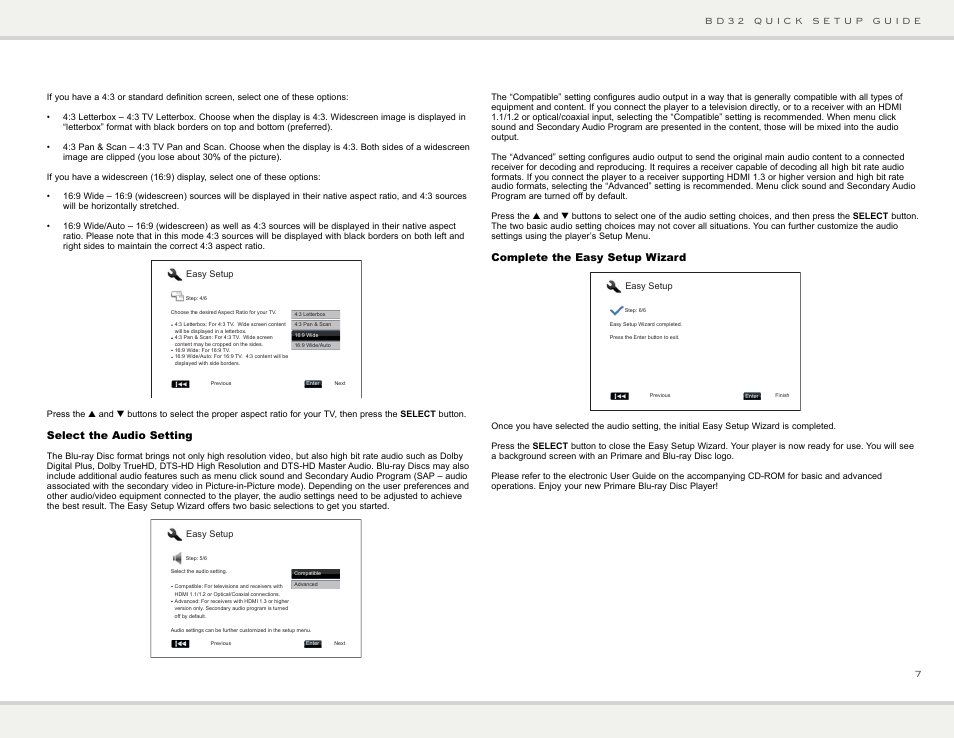 Primare BD32 universal player User Manual | Page 7 / 8