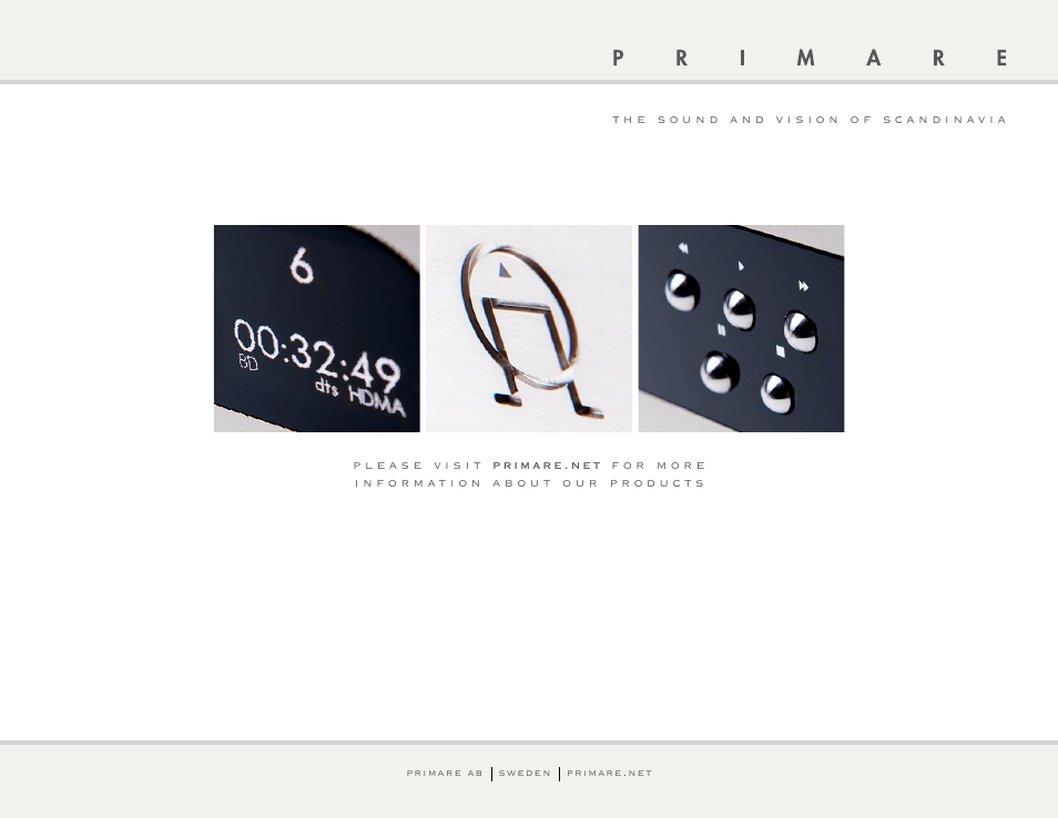 Primare BD32 universal player User Manual | Page 8 / 8