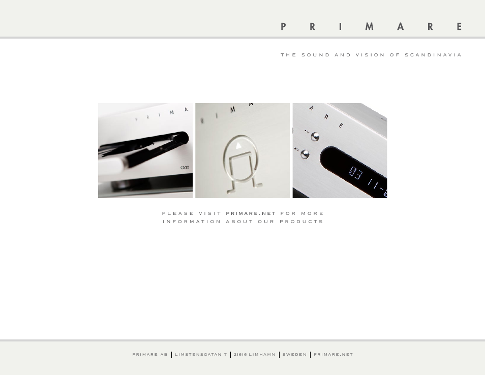 Primare CD22 CD player User Manual | Page 10 / 10
