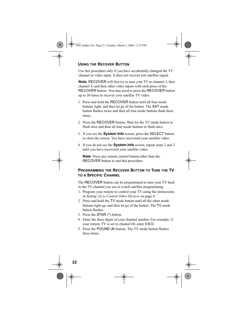 Dish Network DISH 811 User Manual | Page 22 / 45