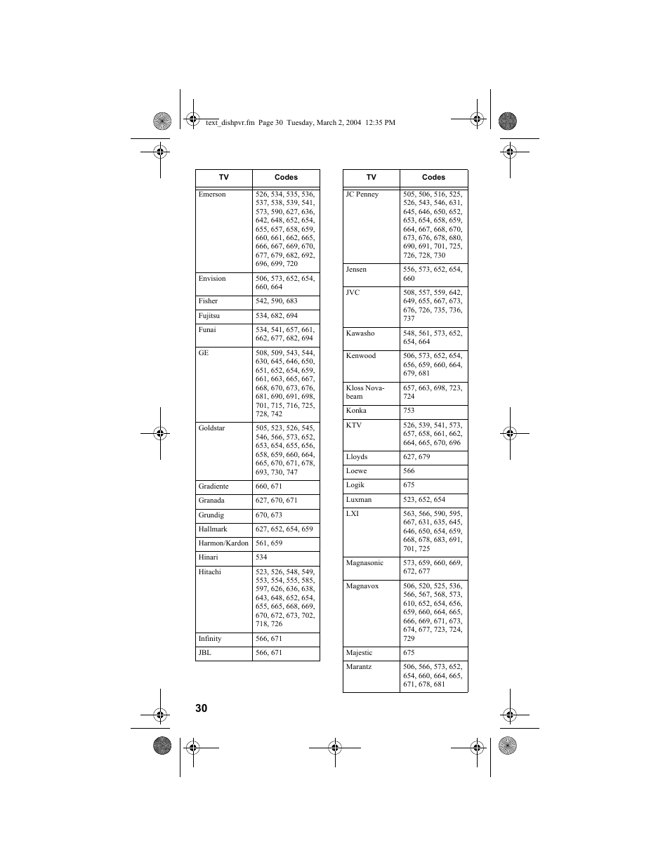 Dish Network DISH 811 User Manual | Page 30 / 45